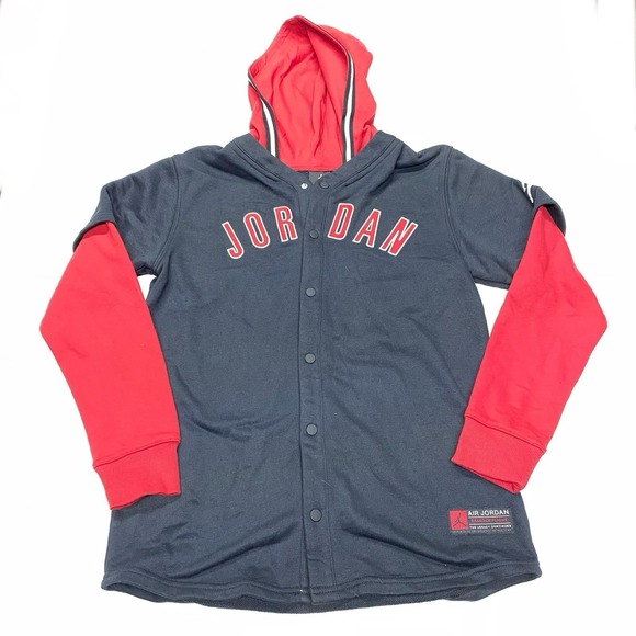 Jordan Other - Jordan Boy's Plain Regular Fit Hoodie (955542-023_Black XL 13-15 YRS